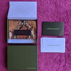 Longchamp Snake Print Bifold